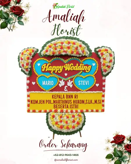 Papan Bunga Pernikahan Ganti